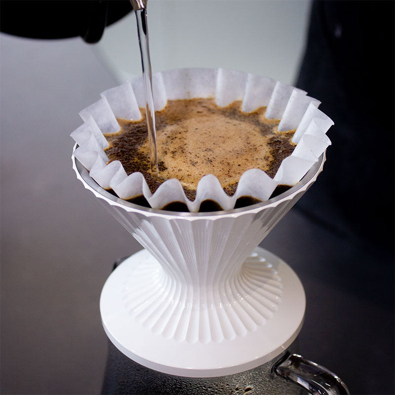 Pour Over Coffee Dripper Stainless Steel - White