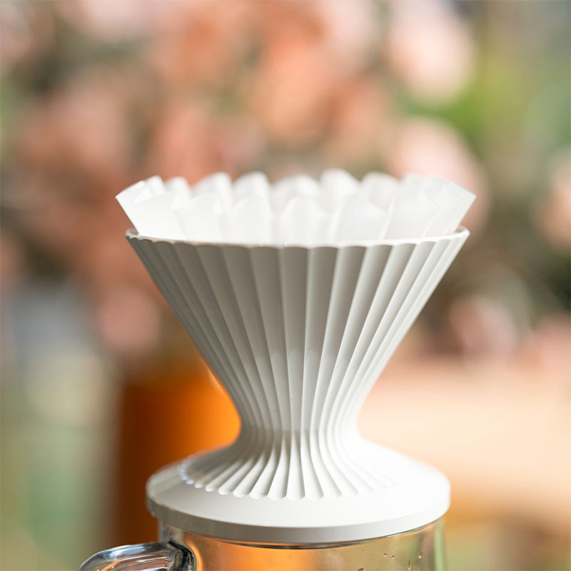 Pour Over Coffee Dripper Stainless Steel - White