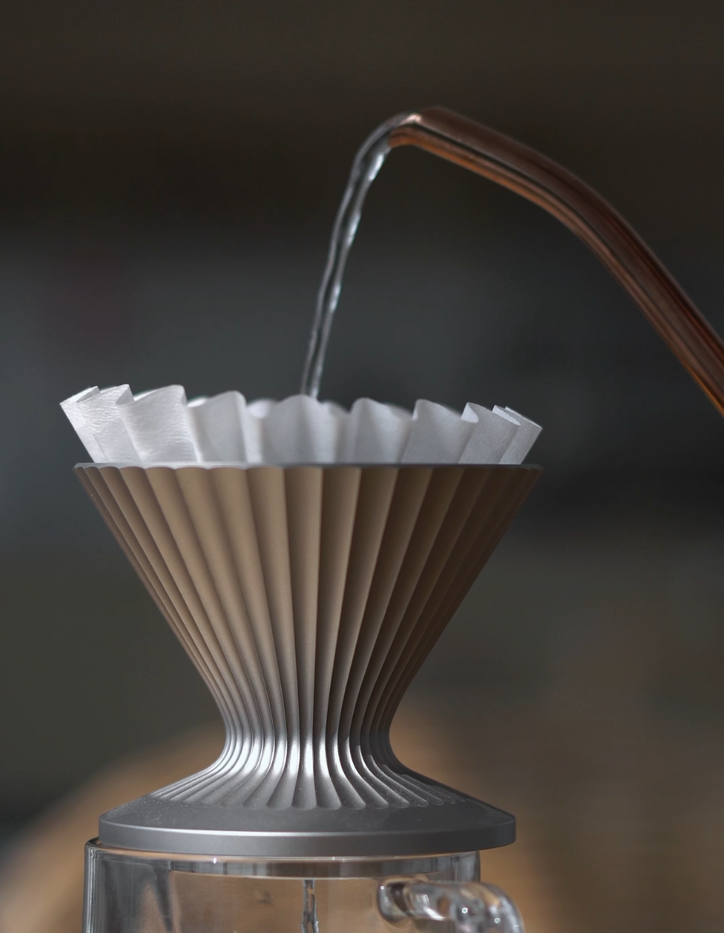 Pour Over Coffee Dripper Stainless Steel - Gray