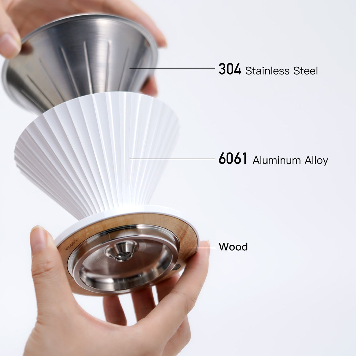 Codale BLOSSOM Filter Dripper Metal Pour Over Coffee Dripper