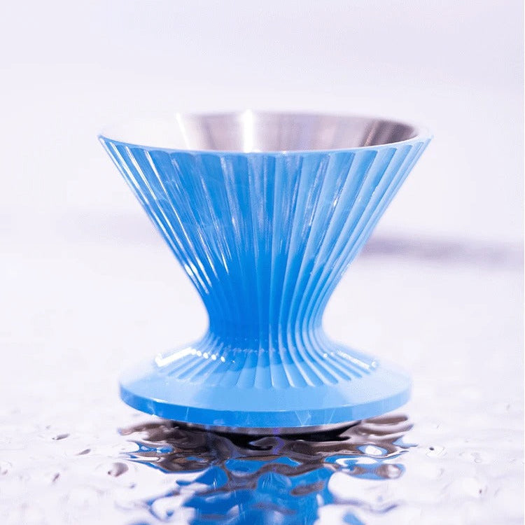 Pour Over Coffee Dripper Stainless Steel - Blue