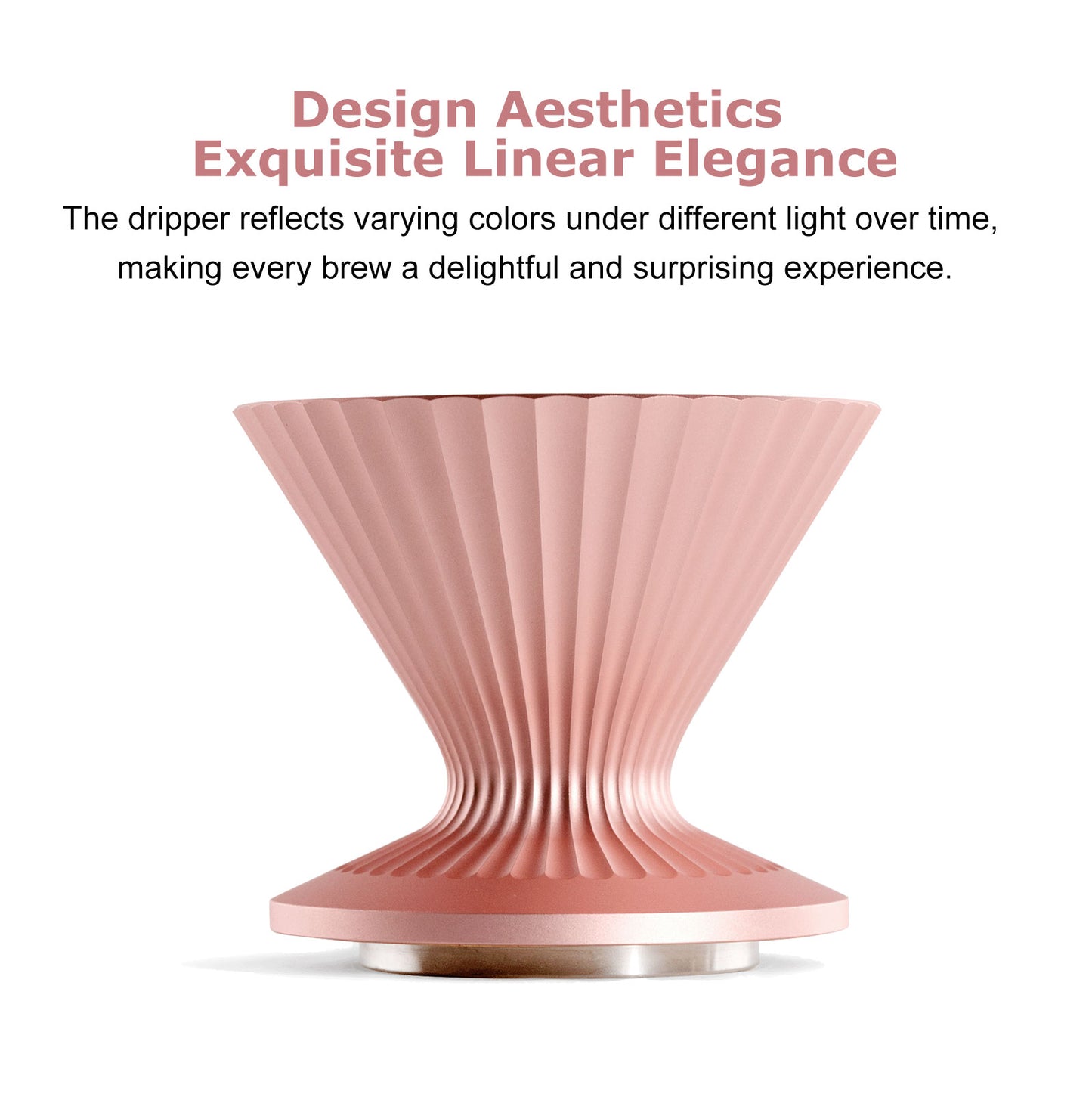 Pour Over Coffee Dripper Stainless Steel - Rose Gold