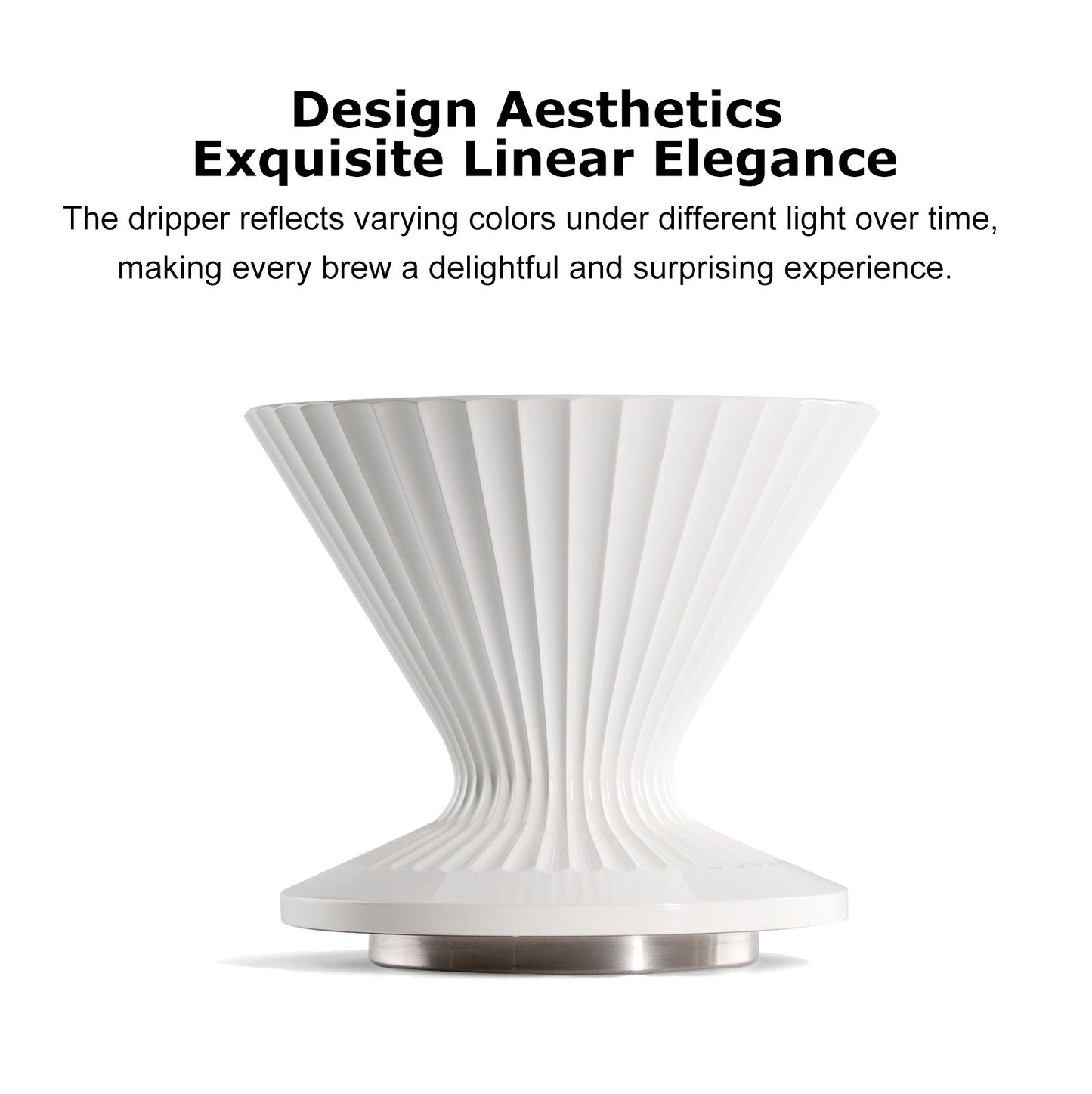 Pour Over Coffee Dripper Stainless Steel - White