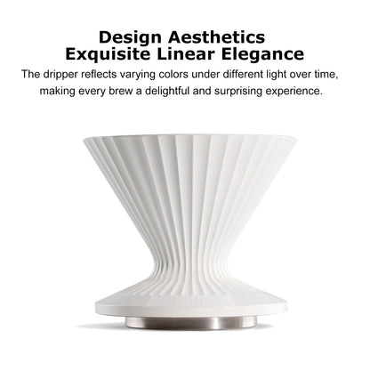 Pour Over Coffee Dripper Stainless Steel - White