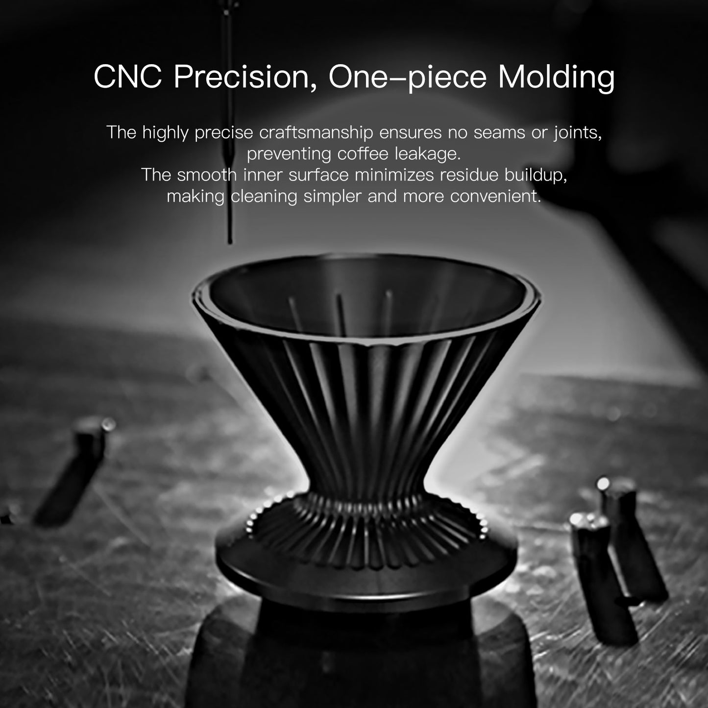 Pour Over Coffee Dripper Stainless Steel - Gray