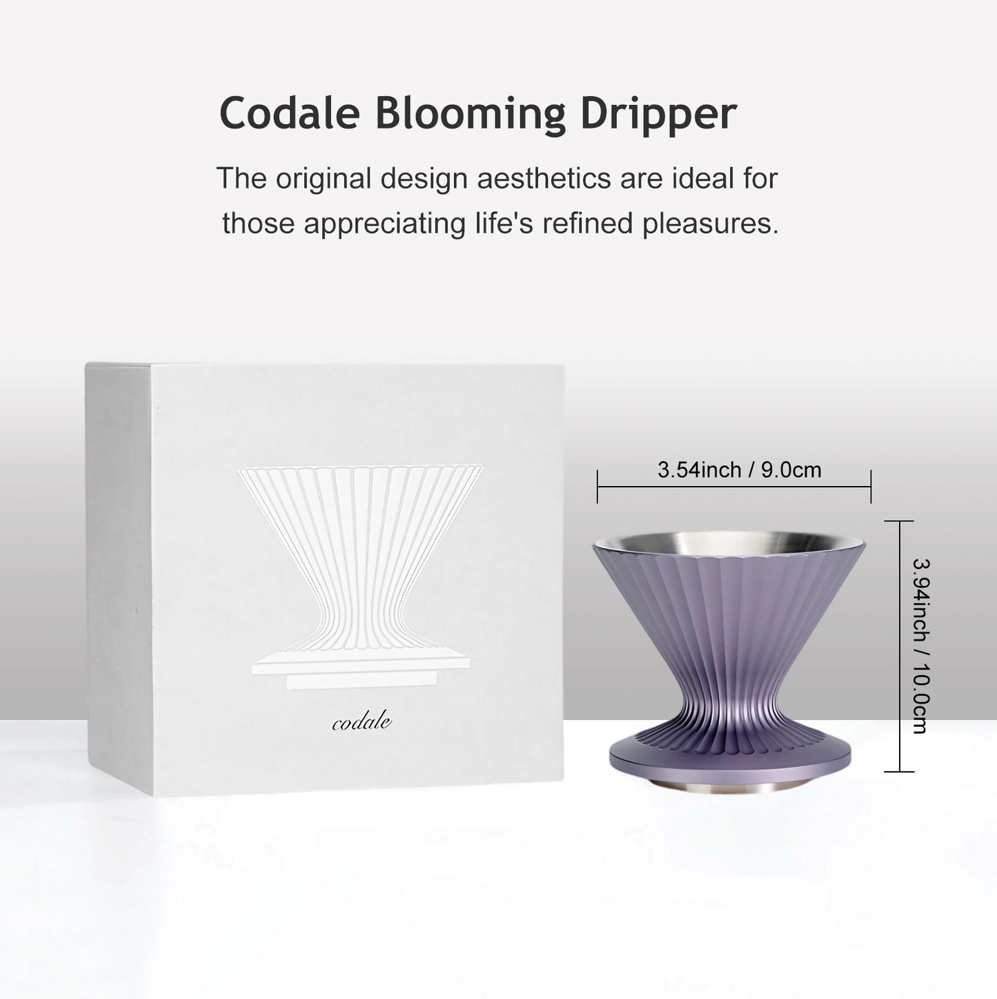 Codale Metal Pour Over Coffee Dripper Reusable Coffee Filter