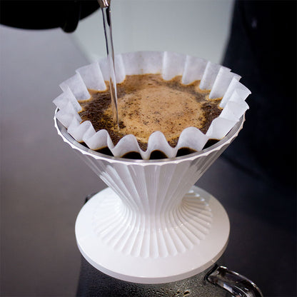 Pour Over Coffee Dripper Stainless Steel - White