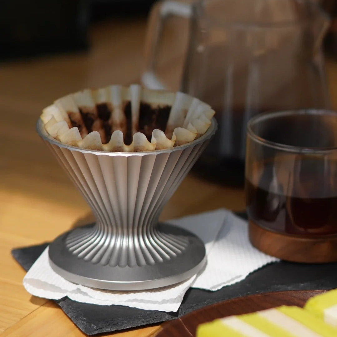 Pour Over Coffee Dripper Stainless Steel - Gray