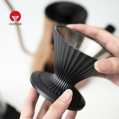 Pour Over Coffee Dripper Stainless Steel - Black